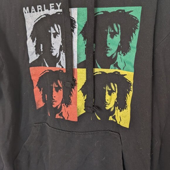 Zion Rootswear, Bob Marley Hoodie, black, color block Size Small - Picture 5 of 12